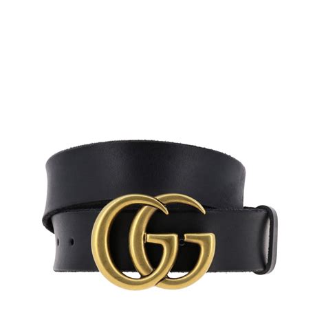 gucci gürtel herren schwarze schnalle|Gürtel GG aus Leder in Schwarz .